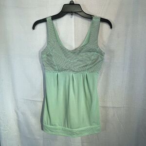 Lululemon Womens Mint Green Tank Top Waist Cinch Strap Size 4